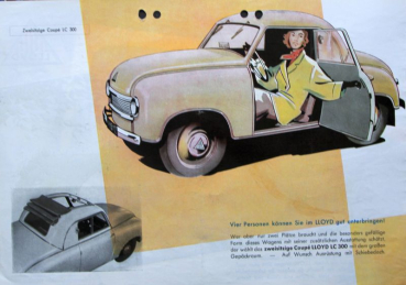 Lloyd LP 300 Modelprogram 1951 Carbrochure (10132)